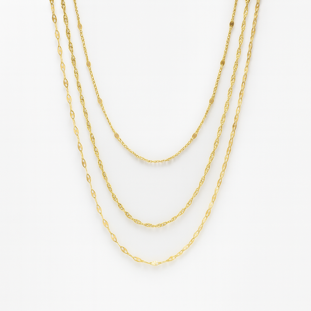 Golden Layers Halskette