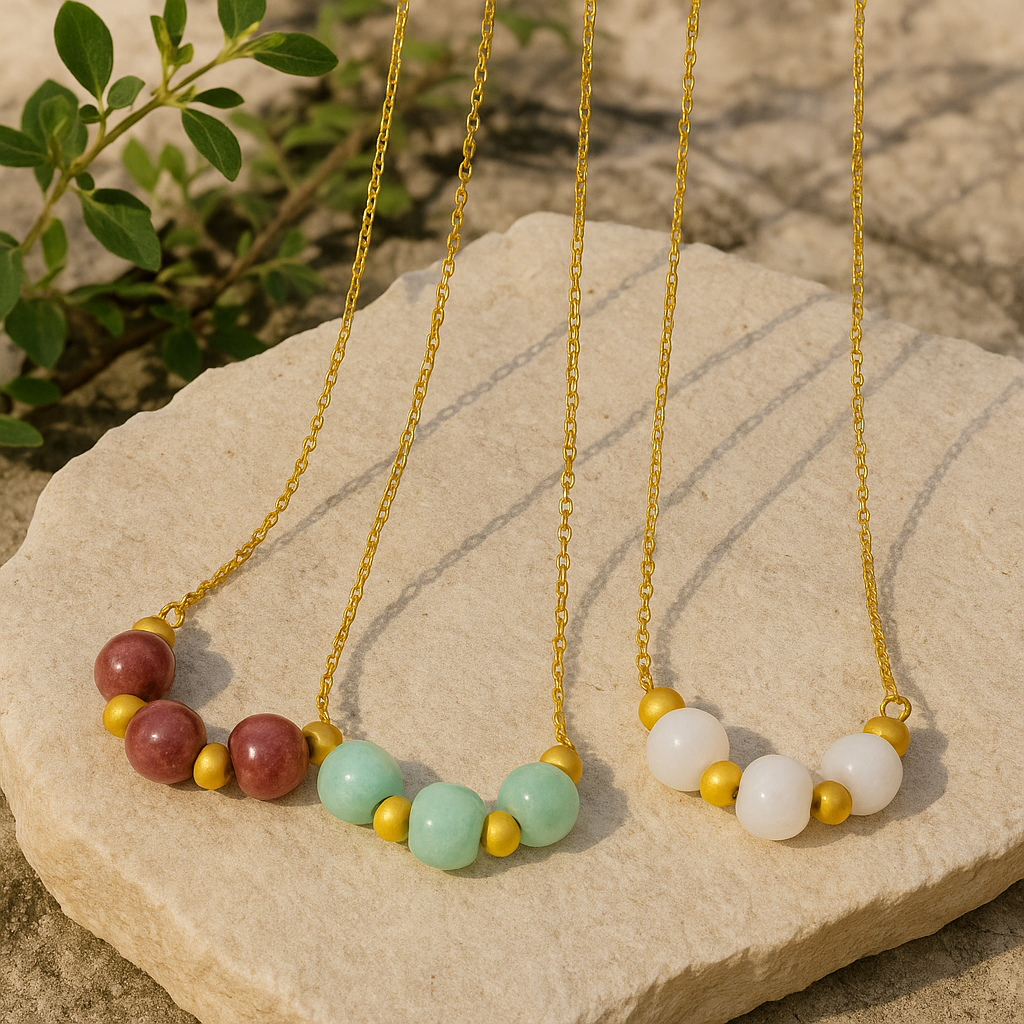 Naturstein Halskette