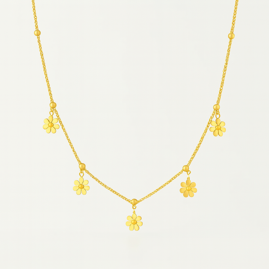 Golden Bloom Halskette