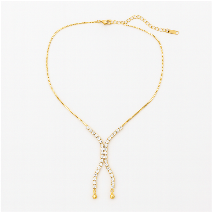 Glamour Glow – Zirkonia Y-Halskette