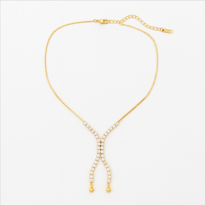 Glamour Glow – Zirkonia Y-Halskette