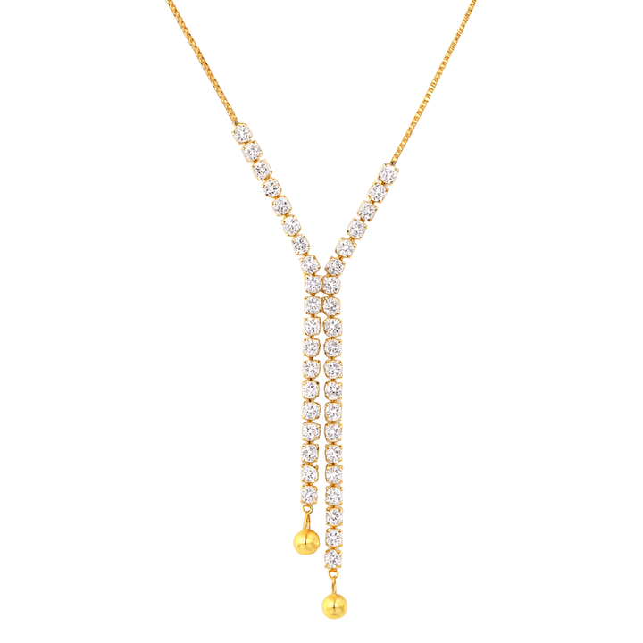 Glamour Glow – Zirkonia Y-Halskette