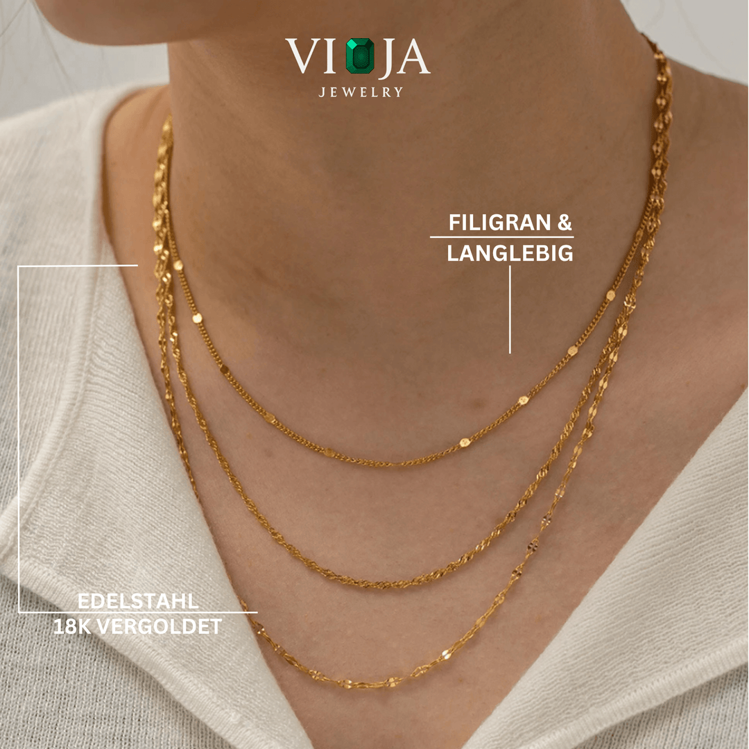 Golden Layers Halskette