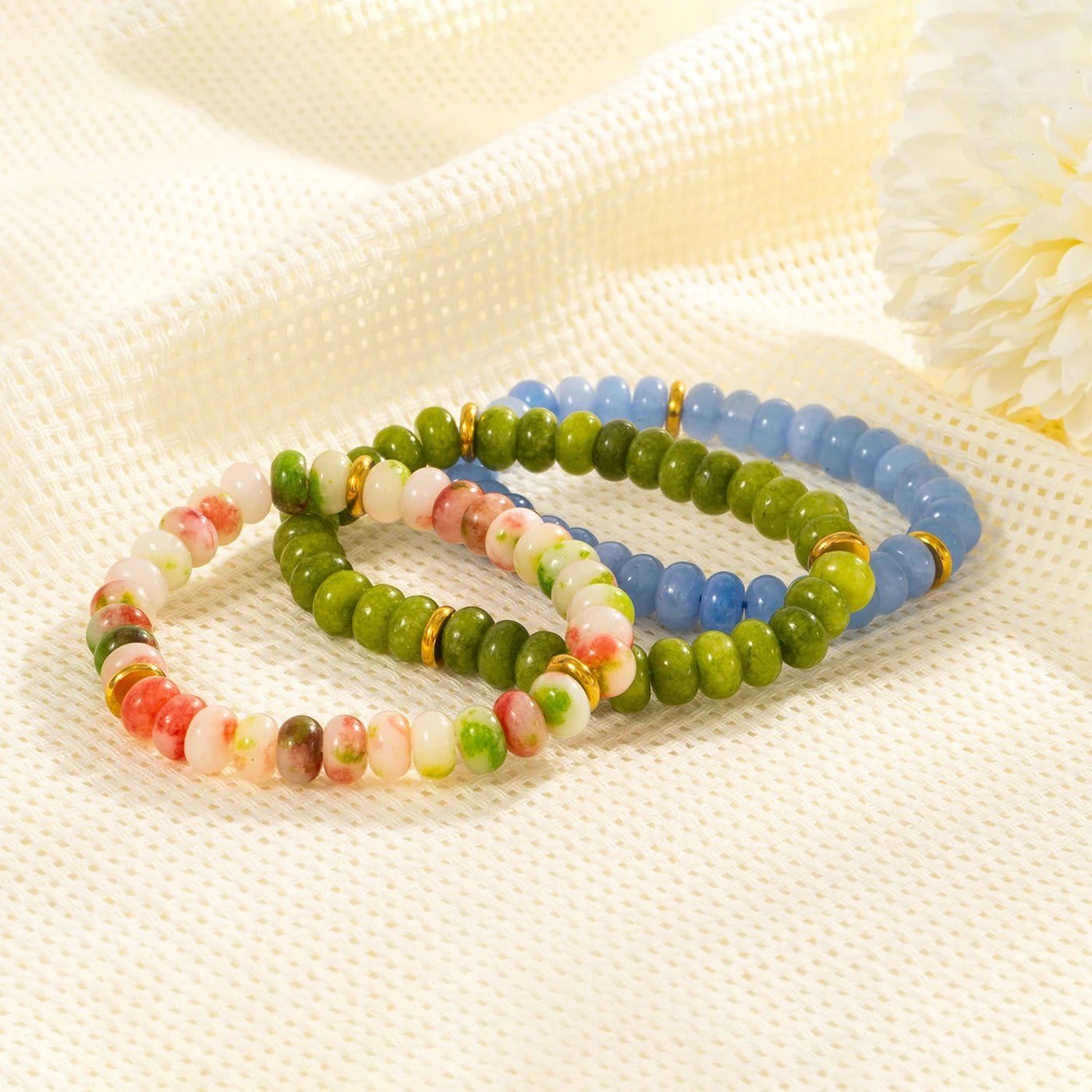 Steinperlen Boho Armband