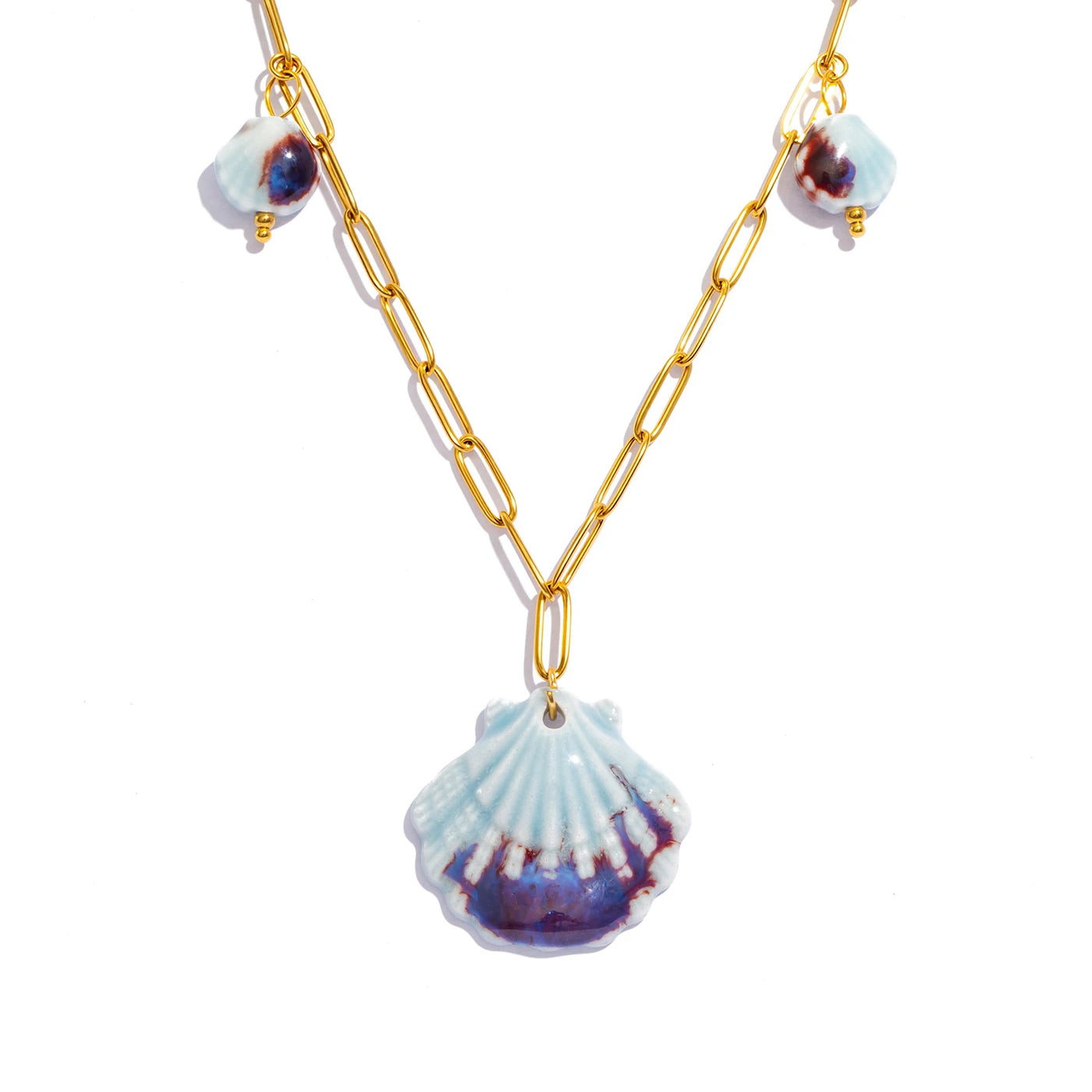 Keramik-Muschel-Halskette