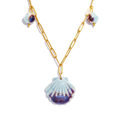 Keramik-Muschel-Halskette