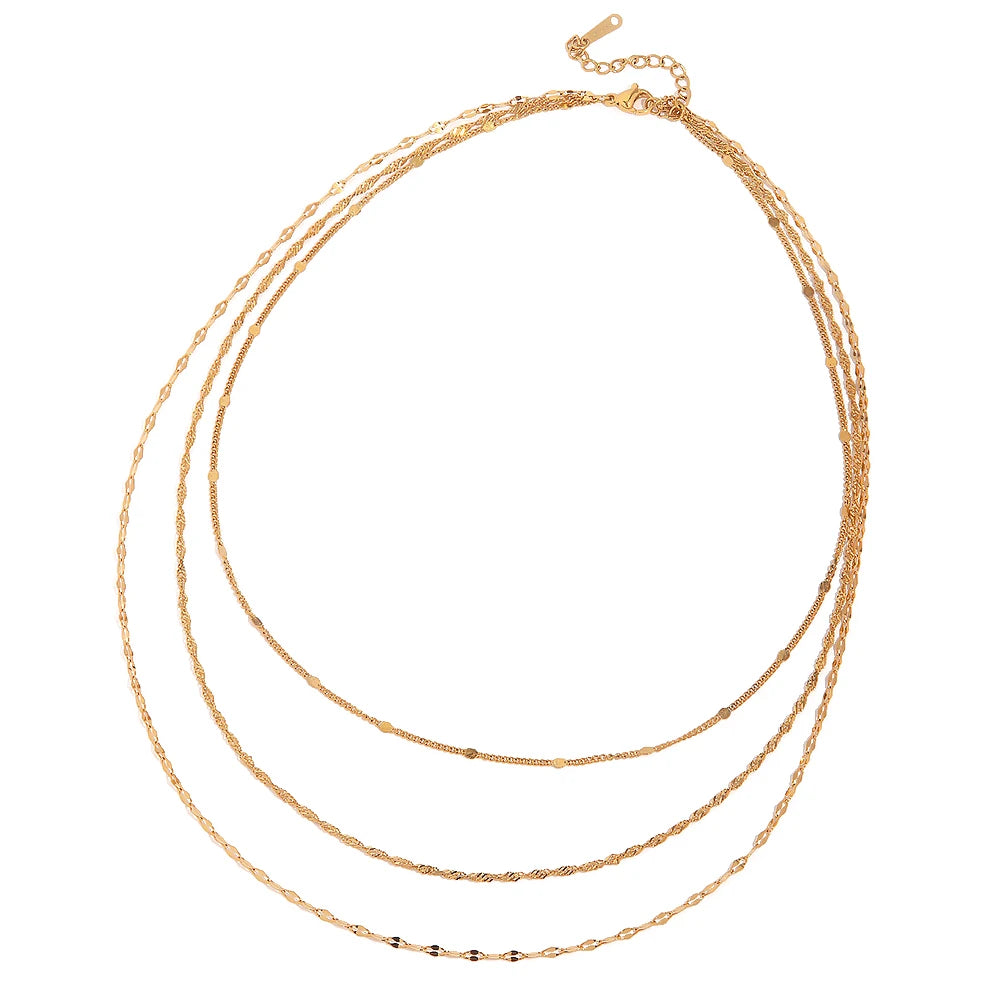 Golden Layers Halskette