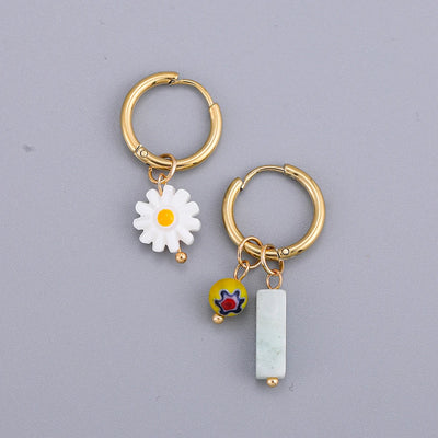 Daisy & Stone Hoop Ohrringe