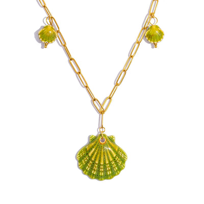 Keramik-Muschel-Halskette