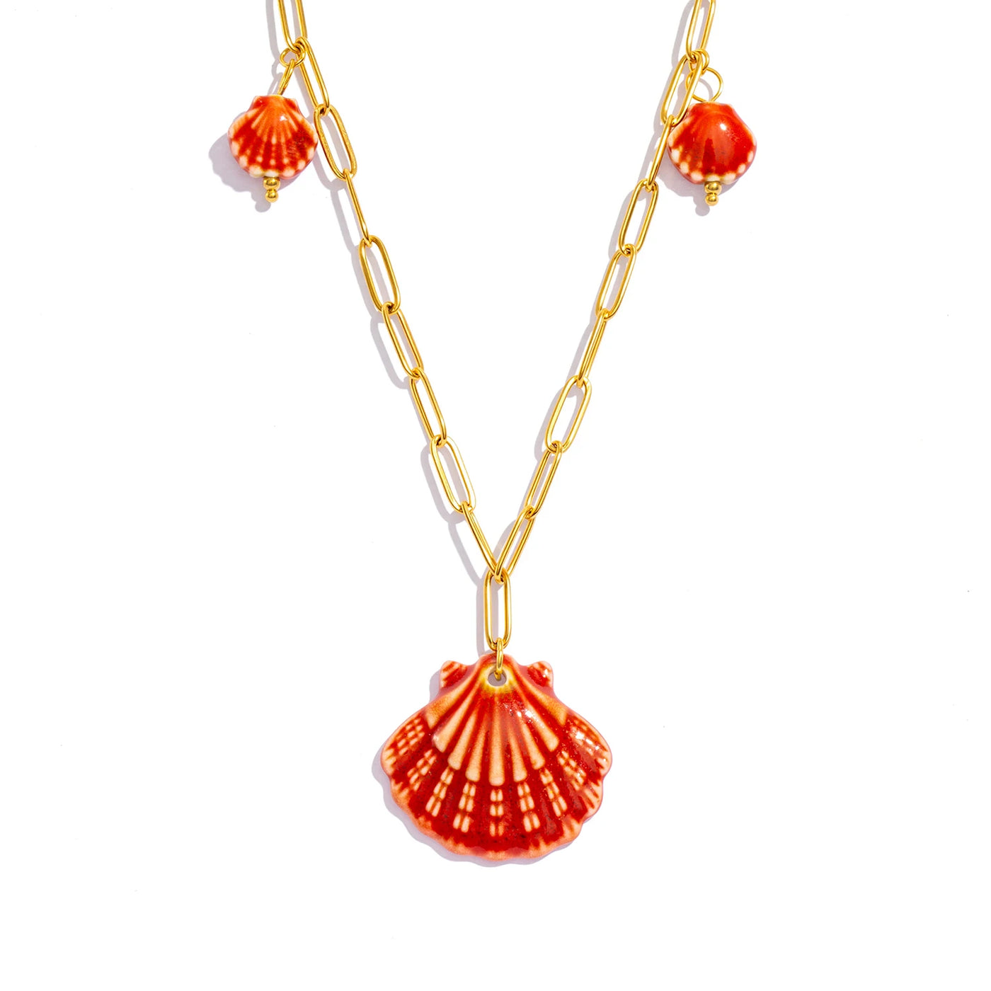 Keramik-Muschel-Halskette