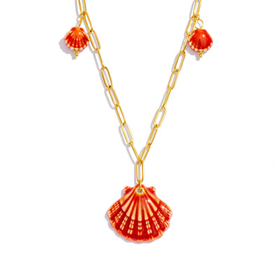 Keramik-Muschel-Halskette