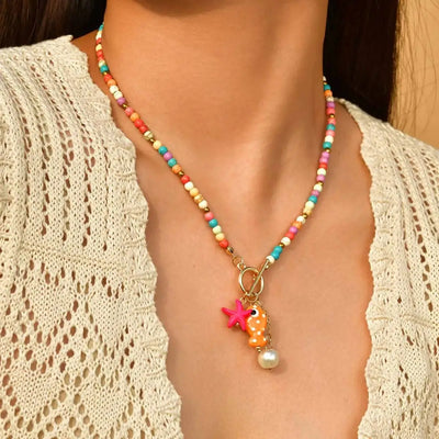 Aqua Dreams - Boho Halskette