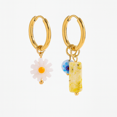 Daisy & Stone Hoop Ohrringe