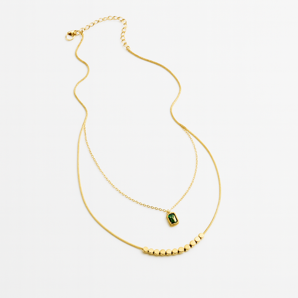 Emerald Duo Halskette
