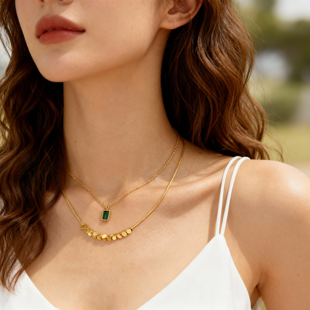 Emerald Duo Halskette