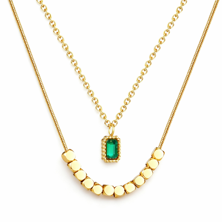 Emerald Duo Halskette