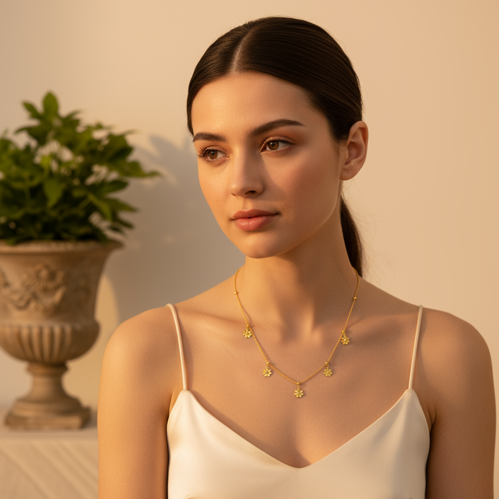 Golden Bloom Halskette